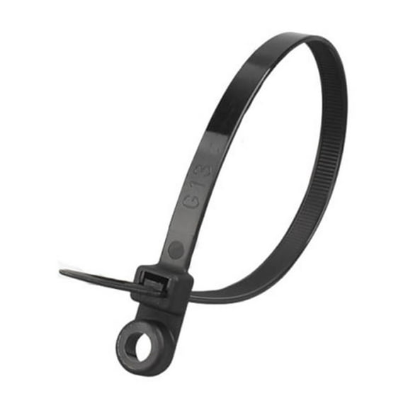 100Pc Cable Ties Black Nylon Zip Ties With Fixed Head And Screw Hole 4X200Mm Heavy Duty Wire Management Straps For Bundling Wires Cables Home Office Industrial Use 0.6Lb