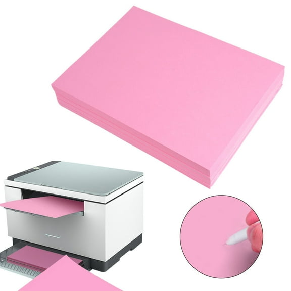 100Pc Pink A4 Paper 100Pcs/Set Copy Paper Festive No Odor Diy Side Use Art Paper for (Light )