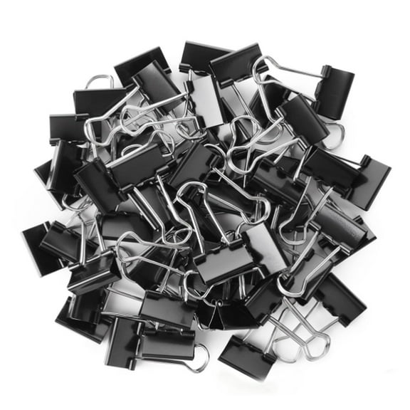 100Pc Small Binder Clips, 0.6In Black Paper Binder Clips Small Paper Clips Office Clips Micro Binder Clips Mini Binder Clips