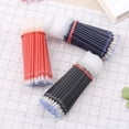thumbnail image 1 of 100Pcs 0.5mm Black Blue Red Gel Pen Refills Smooth Writing Office Stationery Red Plastic, 1 of 1