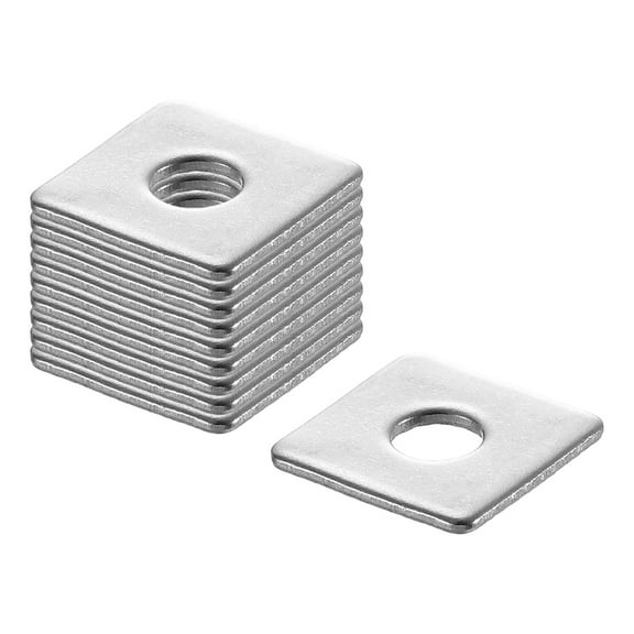 100Pcs 1/2" Square Plate Washer for 5/32" Bolt, 304 Stainless Steel Flat Bearing Plate (0.04" Thick)