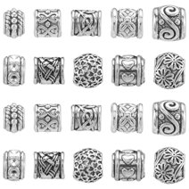 Beadthoven 100-Piece Antique Silver Feather Charms – Large Hole Dangle Beads For DIY Bracelets & Jewelry Making