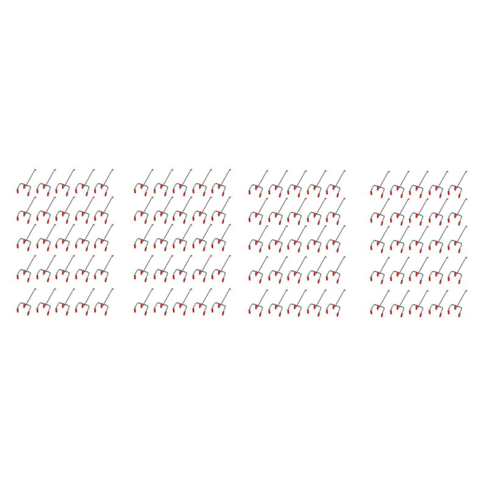 100Pcs 100mm Pegboard Hooks Slat Wall Retail Display Shop Peg Hang Fits Home Hanger Chrome Metal 1-1.5Kg Loading