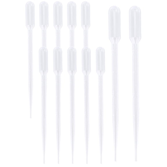 100Pcs 115x8.5x8mm Clear Graduated Trasfer Pipettes 0.5ML Capacity Liquid Dropper Plastic Transparent Eye Droppers Makeup Tool Perfume Dispenser