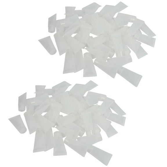 100Pcs 15Ml Refillable Tube Empty Lotion Bottle Soft with Cap Travel Squeeze Make Ups Container Bottles