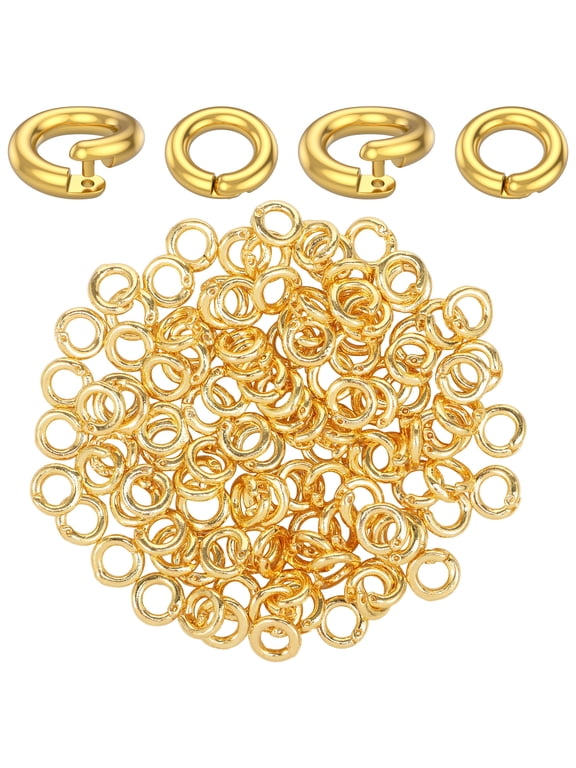 100Pcs 18K Gold Plated Jump Ring 5.5mm Copper Open Jump Ring for Jewelry Making Necklace Bracelet and Earring,Jewelry Findings Kit