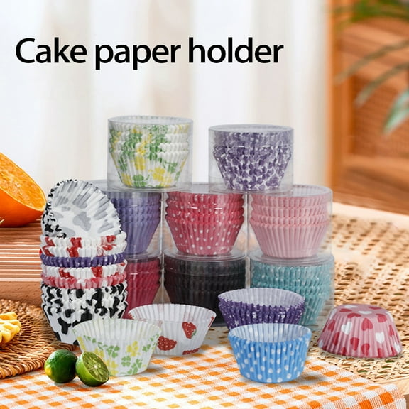 100Pcs 2.56 Inch Paper Baking Cups Greaseproof, Large Muffin Liners Cupcake Liners, Jumbo Muffin Liners Perfect for Muffins, Cake Balls, Mini Snacks, Recyclable