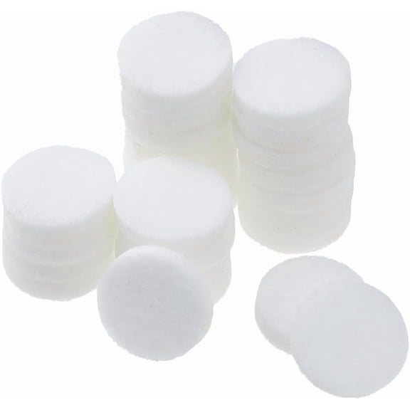 100Pcs 2.5cm Essential Oil Pads Humidifier Aroma Pads Aromatherapy Locket Pad Aroma Oil Refill Pad for Diffuser Unscented Essential Oils Replacements White