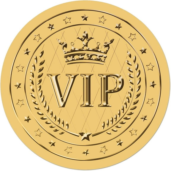 100Pcs 2" Gold Embossed Envelope Seals Stickers VIP Envelope Seal Sticker Round Vintage Foil Stickers Decoration Dticker for Wedding Invitations Gift Packaging Supplies DIY for DIY