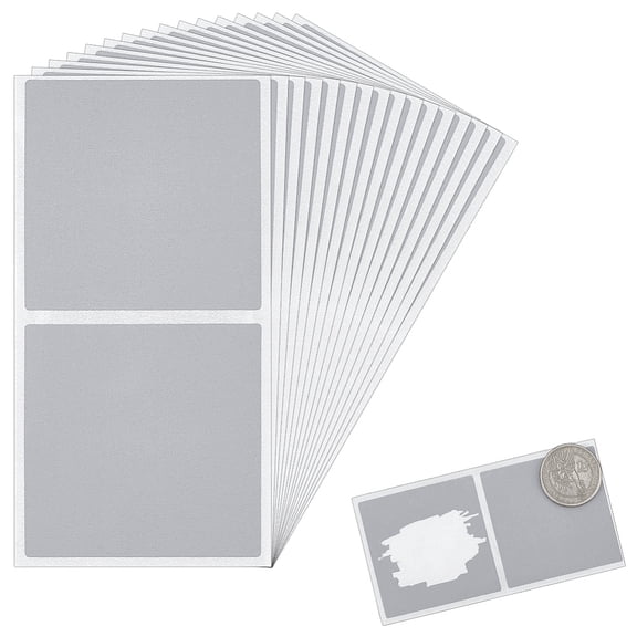 100Pcs 2 Inch Scratch Off Sticker Labels Silver Scratch Off Stickers Self Adhesive DIY Square Labels DIY Scratches Cards My Scratches Offs