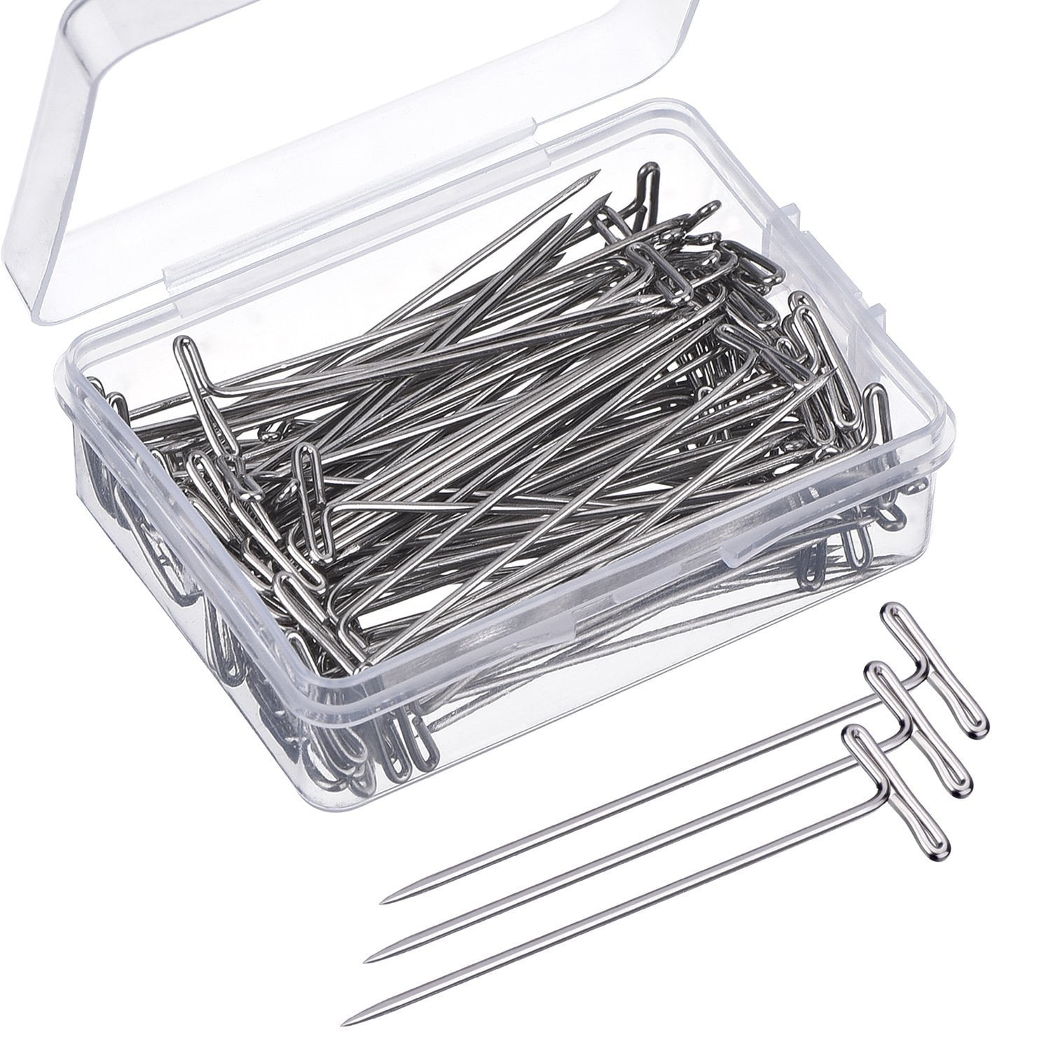  50 Pieces Straight Pins T Pins for Blocking Knitting Wig Pins  T-pins for Wigs Mannequin Head Modelling Crafts (2 Inch) : Beauty &  Personal Care