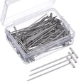 thumbnail image 1 of 100Pcs 2 inch Wig T-Pins Stainless Steel Wig Pins for Wigs Foam Head, T Pins for Sewing, Wig T Pins, Blocking Pins, T Pins for Office Wall with Plastic Box, 1 of 9
