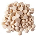 100Pcs 20 mm Half Wooden Beads, Unfinished Split Natural Round Wood