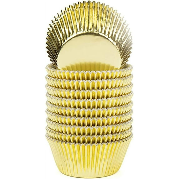 100Pcs/200Pcs/300Pcs Foil Cupcake Liners Standard Muffin Baking Cups
