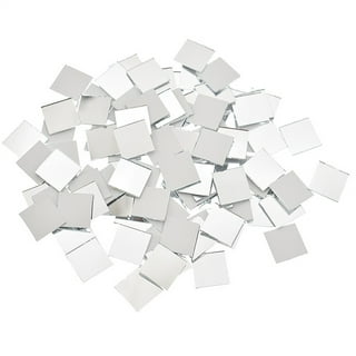 Self-Adhesive Disco Ball Mirror Tiles Real Square Mirror Tiles Sticker for Craft Home Decorations Silver 100*4cm