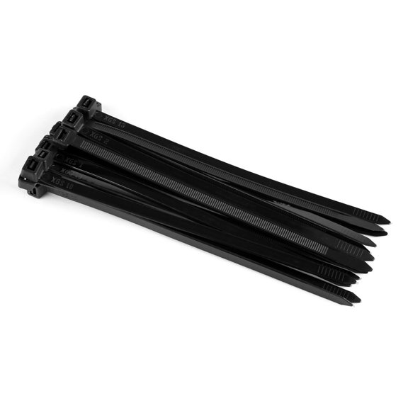 100Pcs 20cm Reusable Nylon Cable Self Locking Zip Ties Wire Wrap Fasten Strap Black