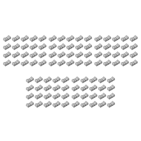 100Pcs 24mmx11mmx10mm Console Mixer Fader Knobs Replacement for Potentiometer Gray Knob Black