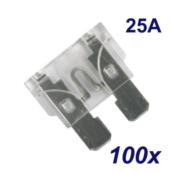 100Pcs 25 Amp ATC/ATO Standard Regular Fuse Blade 25A for Boat Marine