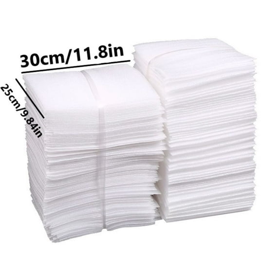 100Pcs 25X30Cm Cushion Safely Wrap Cup Dishes Glassware Porcelain Furniture Packing For Moving Storage, 100Pc Pearl Cotton Express Packaging Bag By Shiogb