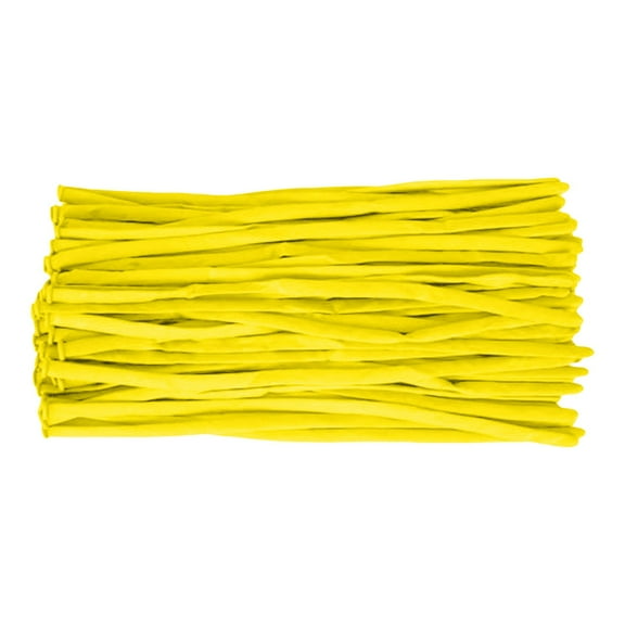 100Pcs 260 Balloons Clear Long Balloons ,Transparent Long Balloons For Balloon Animals, Skinny Latex Twisting Balloon For Animals Modeling Christmas Birthday Wedding Party Decorations,Yellow