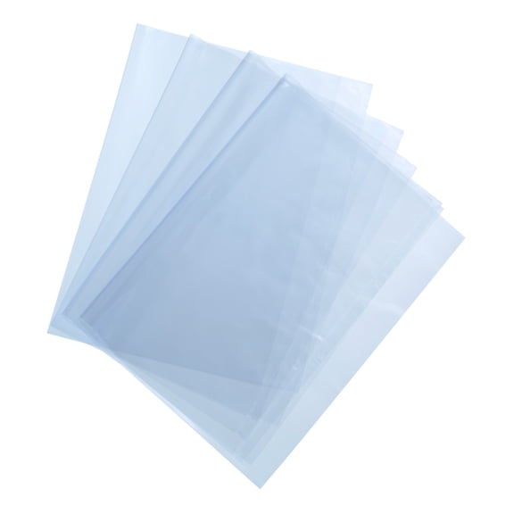 100Pcs 27.5x19.5 Inch Shrink Wrap Bags, Blue Clear Heat Shrink Wrap for Gift Basket,Bath Soaps