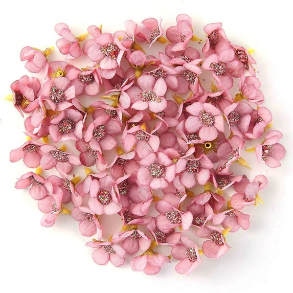100Pcs 2cm Mini Artificial Flower Head DIY Wedding Holiday Garland Decor