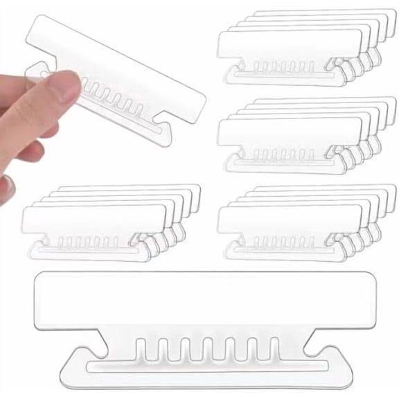 100Pcs 3 1/2 Inch Hanging File Folder Tabs Plastic Tabs for Hanging File Folders and Inserts Clear File Folder Tabs Insertable Plastic Tabs for Back to School Organizer Office Room