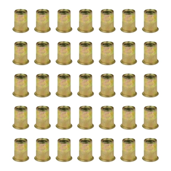 100Pcs 3/4/5/6/8/10/12mm Flat heads Threaded Rivets Insert Nutsert Caps Rivets Nut