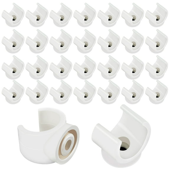 100Pcs 3/4 Inch Pipe Clips Plastic Pipe Hangers Clamps U Type Pipe Clamp Rust Proof Water Pipe Holder Clamps Sturdy Pipe Clamps Tools White Pipe Support Holder Socket for Fixing Pipes Hoses