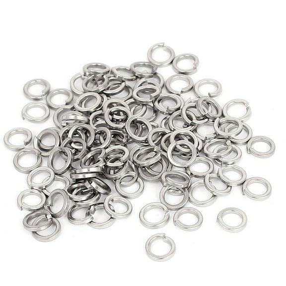 100Pcs 304 Stainless Steel Split Lock Spring Washers M5 Screw Gasket Pad
