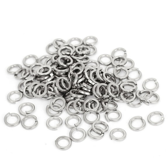 100Pcs 304 Stainless Steel Split Lock Spring Washers M6 Screw Gasket Pad