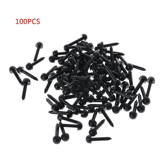 100Pcs 3mm/4mm/5mm/6mm DIY for Doll Puppet Plastic Black Pin Safety Eyes For Han
