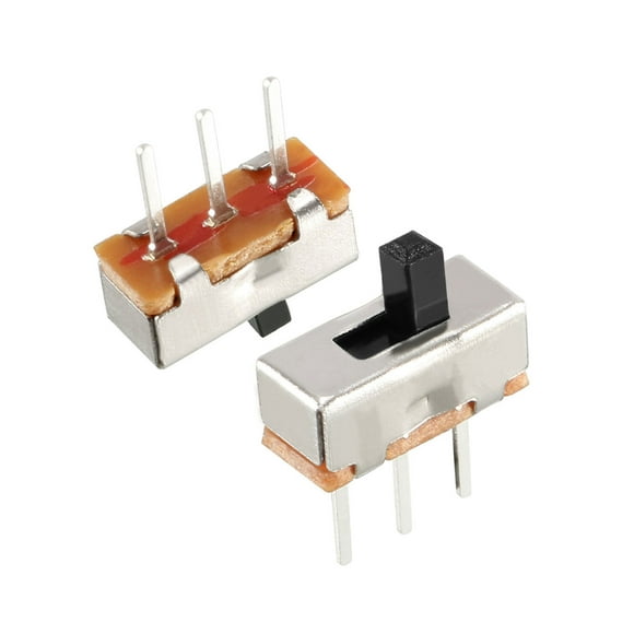 100Pcs 3mm Vertical Slide Switch SPDT 1P2T 3 Pins Panel Latching