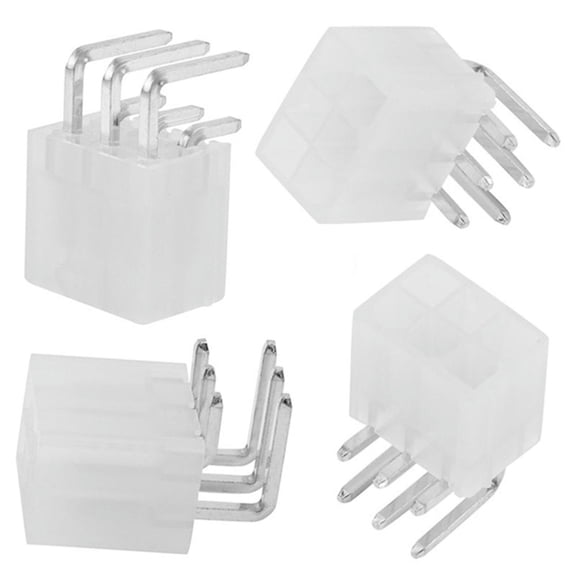 100Pcs 4.2MM 6 Pin Header Male Pin For Graphics Card GPU PCI-E Pcie Power Connector Right Angle For Asic Miner