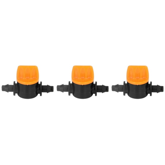 100Pcs 4/7 Barb Valve Irrigation Mini Pipe Water Valve Through Type Valve Misting Tube Valve for Garden Seeding Cultivation Irrigation