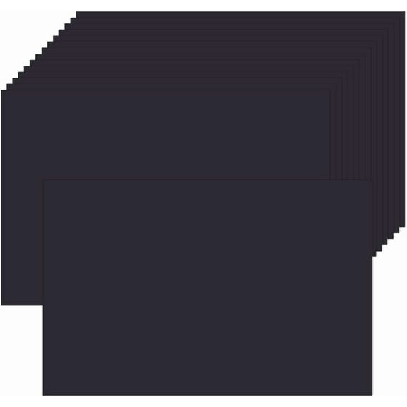 100Pcs 4 x 6 Inch Black Blank Cardstock Mini Blank Message Cards Rectangle Index Paper Unlined Plain Small Heavyweight Craft Card Accessory