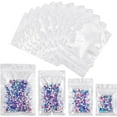 100Pcs 4Sizes Rectangle Transparent PET Plastic Zip Lock Bags