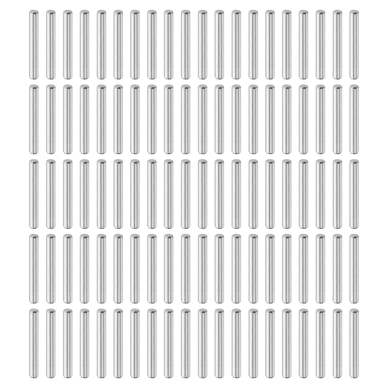100Pcs 4mm x 32mm Dowel Pins, 304 Stainless Steel Shelf Support Peg Pin, Silver