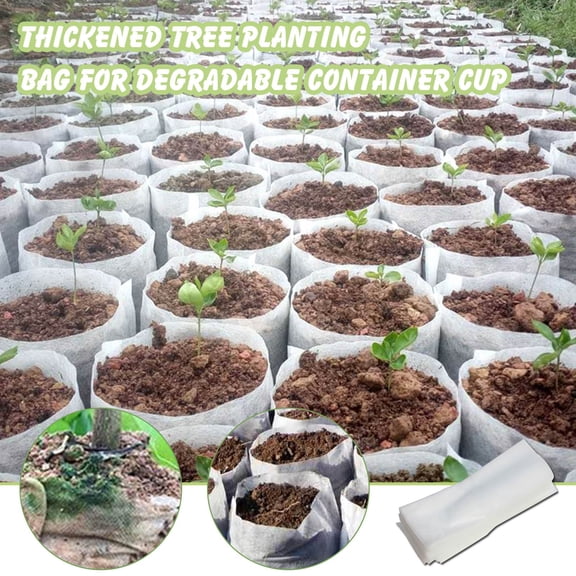 100Pcs 4x4.7 Inch Nursery Seedling Pouches for Garden Vegetables Breathable Non Woven Plant Bags with High Permeability and Durable Heat Sealing for Flowers