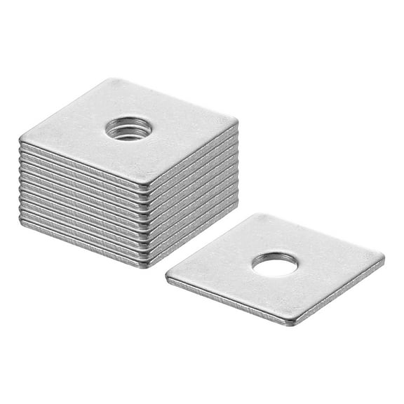 100Pcs 5/8" Square Plate Washer for 5/32" Bolt, 304 Stainless Steel Flat Bearing Plate (0.04" Thick)