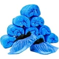 thumbnail image 1 of 100Pcs(50 Pairs) Disposable Plastic Shoe Covers & Boot Covers Waterproof Non-slip for Construction, Workplace, Indoor Carpet Floor Protection,One Size Fits Most, 1 of 5