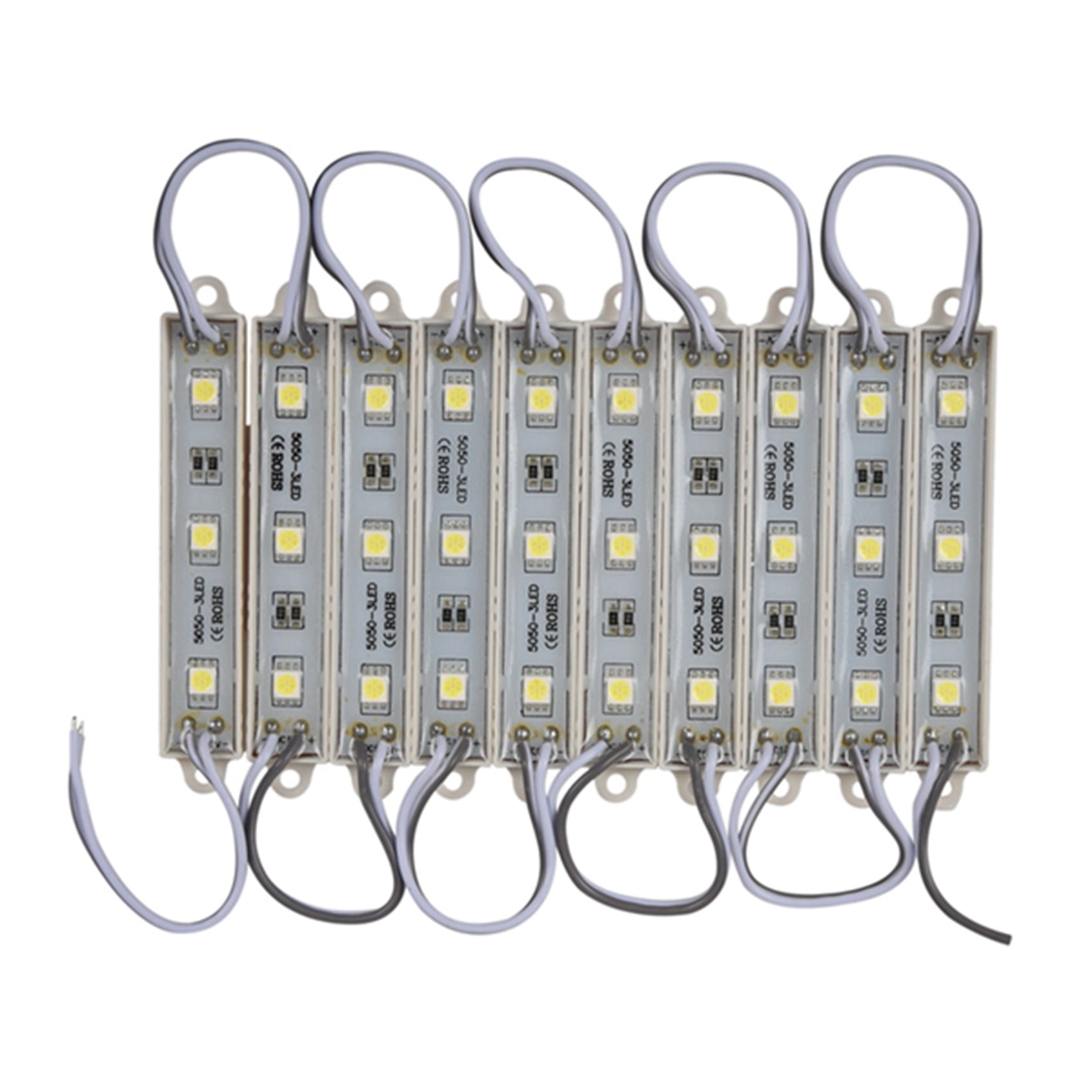 100Pcs 5050 SMD 3 LED Module LED Strip String Light Waterproof DC 12V ...