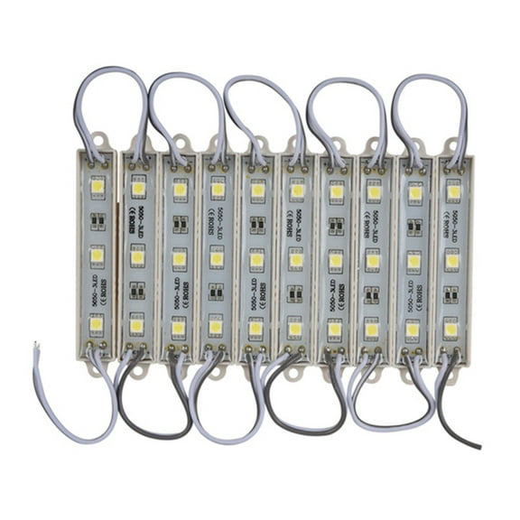 100Pcs 5050 SMD 3 LED Module LED Strip String Light Waterproof DC 12V White