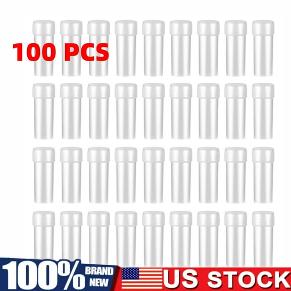 100Pcs 5ML Small Pill Plastic Containers Empty Pill Bottles Sample Bottles Vial Test Tube with Caps