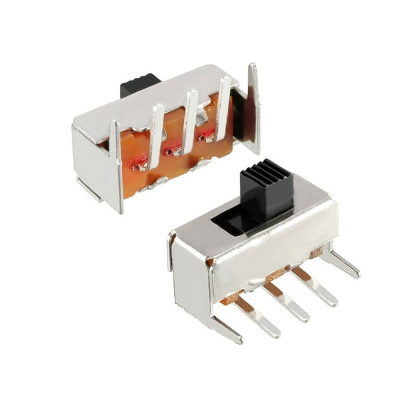 100Pcs 5mm Horizontal Slide Switch SPDT 1P2T 3 Pins Panel Latching