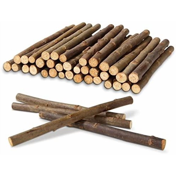 100Pcs 6 Inch Wood Sticks for Crafts, 0.3-0.5 Inch Diameter | Twigs for Crafts, Natural Mini Wood Log Craft Sticks for Photo Props, DIY Crafts, Home Decorations, Pets, Etc.