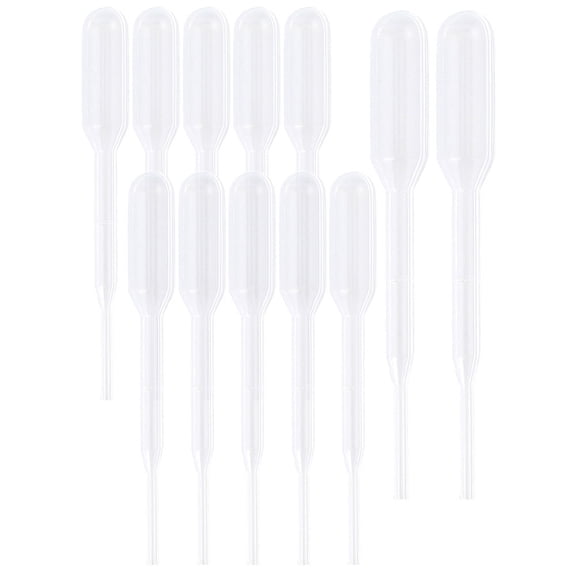 100Pcs 65x8x7.5mm Clear Graduated Trasfer Pipettes 0.2ML Capacity Liquid Dropper Plastic Transparent Eye Droppers Makeup Tool Perfume Dispenser