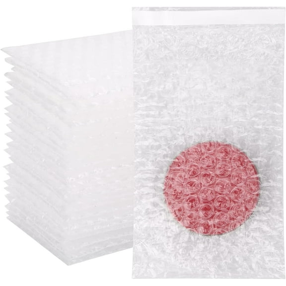 100Pcs 6x8 inche Self Seal Bubble Pouches -Bubble Bags for Packing, Packaging Filler for Moving - Cushioning Wrap for Fragile Items, Dish Packing Kit Shipping Supplies for packaging needs
