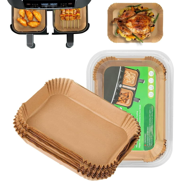 100 Air Fryer Disposable Paper Liners Accessories for Ninja Foodi Dual Air  Fryer
