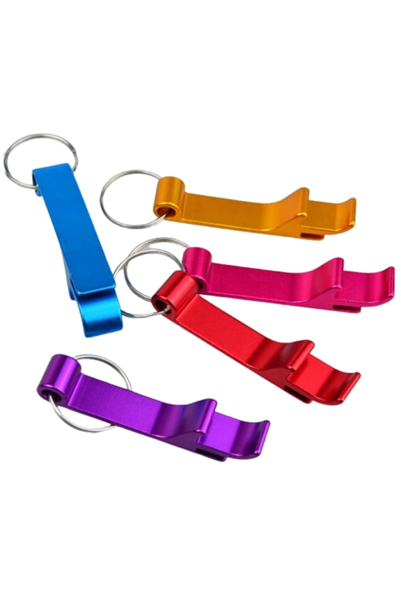 100Pcs 8 Color Metal Bottle Opener, Split Key Ring Chain Keychain Bulk Aluminum Pocket Claw Bar Soda Beer Bottle Opener